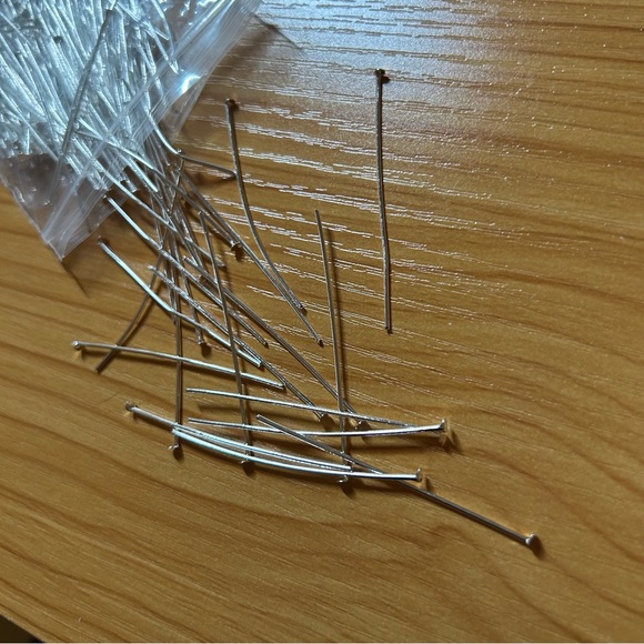Flat head Pin for Jewelry Making - Silver - Picture 5 of 8